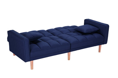 Segmart Uptown Sofa Bed with Pull Out Bed, Navy Blue, L