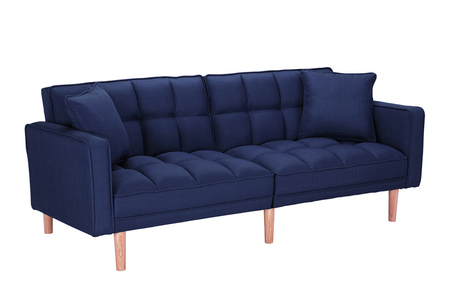 Segmart Uptown Sofa Bed with Pull Out Bed, Navy Blue, L