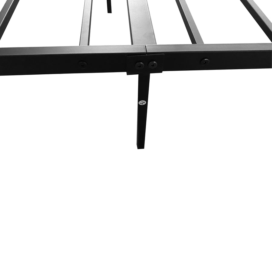 Metal Platform Bed Frame with Headboard, SEGMART Full Size Bed Frame for Adults Teens Kids, Stylish Metal Bed Frame with Slat Support, Full Bed Frame No Box Spring Needed, 76"Lx55"W, Black, L