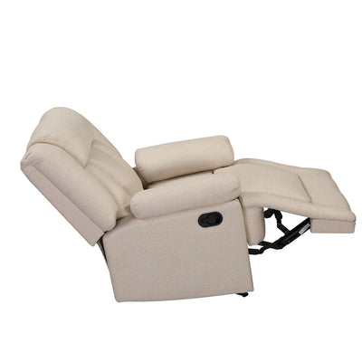Segmart Microfiber Recliner, Beige, L