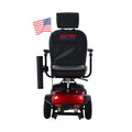 Electric Mobility Scooter, SEGMART Mobility Scooter with 9'' Pneumatic Tires, 300W Motor Compact Powered Wheelchair with Cup Holders, USB Charging Port, Basket, Including The US Flag, Red, SS1898