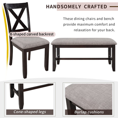 SEGMART 6 Piece Modern Home Dining Table Set