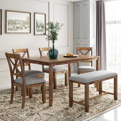 SEGMART 6 Piece Modern Home Dining Table Set