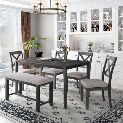SEGMART 6 Piece Modern Home Dining Table Set