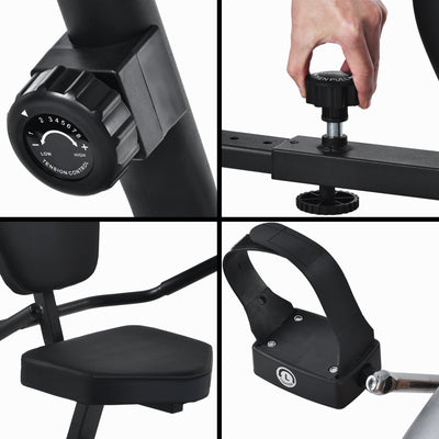 Home Exercise Equipment, Recumbent Bike with Digital Monitor, 8-Level Magnetic Resistance Indoor Cycling Stationary Bike with Adjustable Seat, Recumbent Exercise Bike for Home Gym, Holds 285lbs, L4477