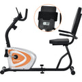 Home Exercise Equipment, Recumbent Bike with Digital Monitor, 8-Level Magnetic Resistance Indoor Cycling Stationary Bike with Adjustable Seat, Recumbent Exercise Bike for Home Gym, Holds 285lbs, L4477