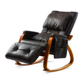 Massage Recliner Sofa with Remote Control, Single PU Leather Ergonomic Recliner Chaise Chair w/Rocking Function and Side Pocket, for Home, Lounge, Psychotherapy Room, S12550
