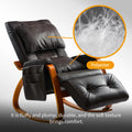 PU Leather Massage Heated Chair with 4 Vibration Motors, Single Heated Sofa Chair with Remote Control Padded Seat PU Leather for Living Room Theater Seating, S6785