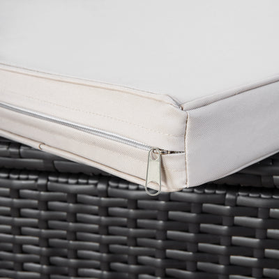 Chaise Lounges for Beach, 3Pcs Patio Furniture Set with Coffee Table, Outdoor Chaise Lounge Chairs with Adjustable Back, All-Weather Rattan Reclining Lounge Chair for Backyard, Garden, Pool, L4549