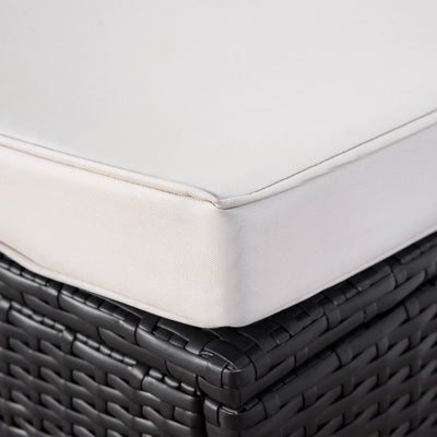 Chaise Lounges for Beach, 3Pcs Patio Furniture Set with Coffee Table, Outdoor Chaise Lounge Chairs with Adjustable Back, All-Weather Rattan Reclining Lounge Chair for Backyard, Garden, Pool, L4549