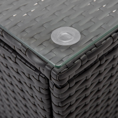 Chaise Lounges for Beach, 3Pcs Patio Furniture Set with Coffee Table, Outdoor Chaise Lounge Chairs with Adjustable Back, All-Weather Rattan Reclining Lounge Chair for Backyard, Garden, Pool, L4549