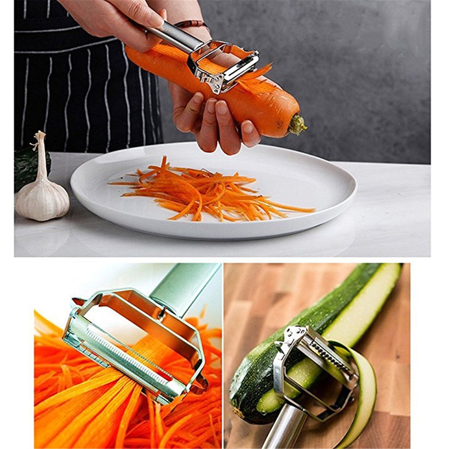 Julienne Potato Peeler for Kitchen, SEGMART 6.9'' x 3.1'' Premium Ultra Sharp Julienne Peeler & Vegetable Peeler, Ergonomic Peeler with Stainless Steel Handle for Fruit Vegetable Carrot Apple, S5695