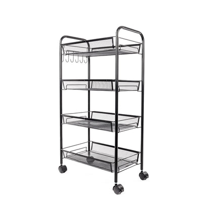 Segmart 10.24"W x 17.32"D x 33.46"H 4-Shelf Freestanding Shelves, Black