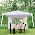 Backyard Tent for Outside, 10' x 10' Canopy Tent with 3 Side Walls, Upgraded White Party Wedding Tent, Waterproof Patio Gazebo Tent BBQ Shelter Pavilion for Parties Garden Pool, I7408