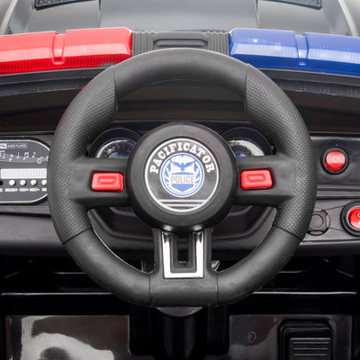 12V Ride on Cars, Kids Police Ride on Toys with Remote Control, Battery Power Ride on Truck, Electric Vehicle SUV Cars with LED Flashing Light, Music, Horn, Best Gift for Boys Girls, LL132