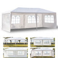 Backyard Tent for Outside, 10' x 20' Canopy Tent with 4 Side Walls, Upgraded White Party Wedding Tent, Waterproof Patio Gazebo Tent BBQ Shelter Pavilion for Parties Garden Pool, LL219