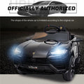 Segmart Black 12 V Lamborghini Car Powered Ride-On with LED Lights, L