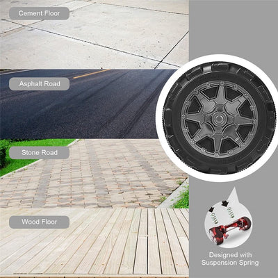 SEGMART 12V Kids Ride On Truck Car, 2022 Battery 4 Wheels Electric Car with Parent Remote, Suspension Wheels, LED Lights, 3 Speeds, Kids Electric Vehicles for Boys and Girls, Red, S11115