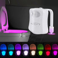 Toilet Night Light(2Pack), 8-Color Led Motion Activated Toilet Seat Light, Fit Any Toilet Bowl,Toilet Bowl Light with Motion Sensor LED Washroom Night