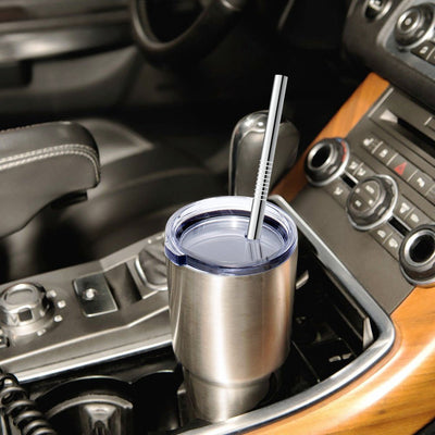 Reusable Straws, Stainless Steel Tumbler Set of 8, 2 Cleaning Brushes