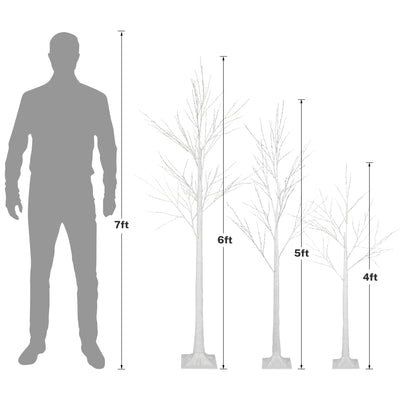 Segmart 70" Halloween Christmas Wedding Anniversary Birthday; 3 Piece Lighted Trees & Branches Set PVC Iron Decorative Figurines Set of 3 Count