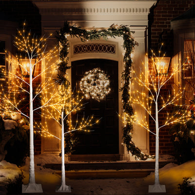 Segmart 70" Halloween Christmas Wedding Anniversary Birthday; 3 Piece Lighted Trees & Branches Set PVC Iron Decorative Figurines Set of 3 Count