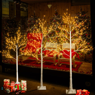 Segmart 70" Halloween Christmas Wedding Anniversary Birthday; 3 Piece Lighted Trees & Branches Set PVC Iron Decorative Figurines Set of 3 Count