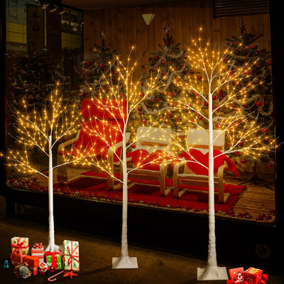 Segmart 70" Halloween Christmas Wedding Anniversary Birthday; 3 Piece Lighted Trees & Branches Set PVC Iron Decorative Figurines Set of 3 Count