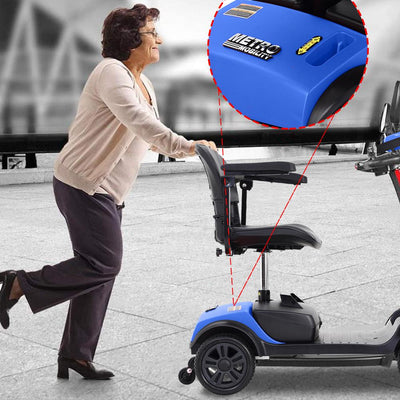 Segmart Motorized Scooter with 360° Swivel Seat, 4 Wheel Electric Mobility Scooter with Detachable Basket and Control Panel, Electric Medical Carts for Senior Handicapped Adults, Maximum Speed 5 Mph, 265 lbs, SS559