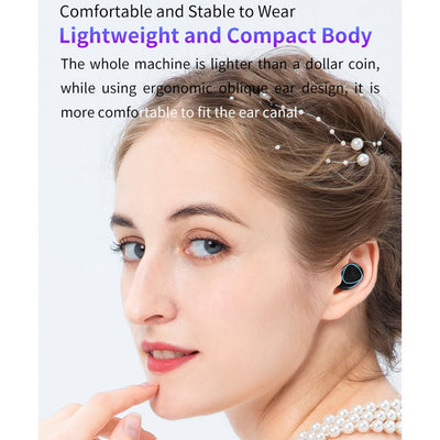 Wireless Bluetooth Earbuds, SEGMART 2021 Upgraded Hands-free Calling Sweatproof In-Ear Headset Earphone with Charging Case for iPhone/Samsung & Smart Phones, I0359