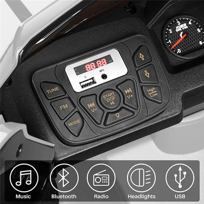 Licensed Chevrolet 12V Ride on Toys for Kids, Ride on Truck w/ Remote Control, Toddler Electric Motorized Vehicles Ride on Cars Christmas Gifts for Girls Boys, Spring Suspension, White, L