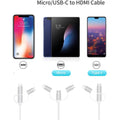 HDMI Adapter for iphone, 3 in 1 Lighting/Micro USB/Type-C to HDMI Cable, 1080P Digital AV Cable Connector Cord for iPhone/Android/iPad/to HDTV/Projector/Monitor, L5530