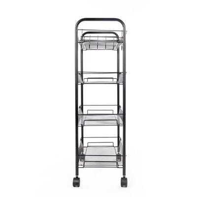 Segmart 10.24"W x 17.32"D x 33.46"H 4-Shelf Freestanding Shelves, Black