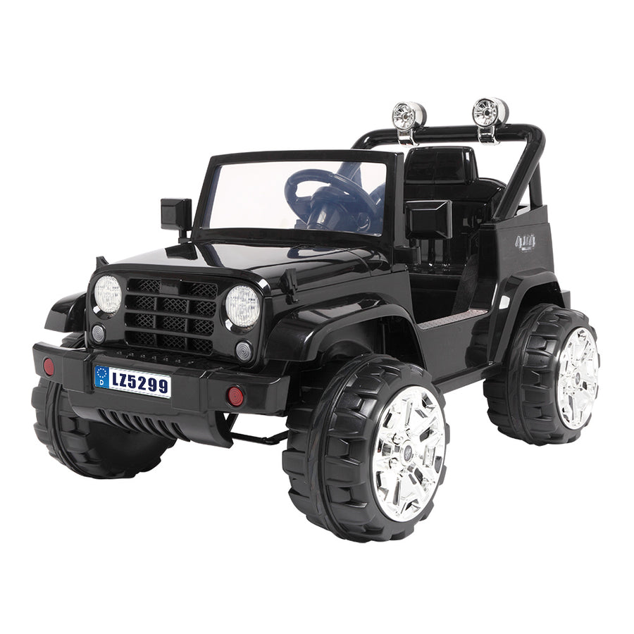 Ride on Car with Remote Control, SEGMART Powers Electric Kids Ride on Car for Girls Boys, 12V Battery-Operated RC Toy Cars for Kids to Ride with LED Lights, MP3 Player/Safety Belt, Black, L