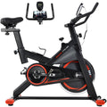 Exercise Cycling Bike, Stationary Indoor Cycling Bike, Smooth Belt Drive Exercise Bike with LCD monitor, Bottle Holder, Adjustable Seat Bicycle Stationary Bike for Home Cardio Gym Workout, L5375