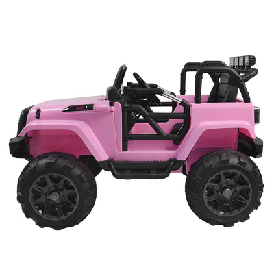 12V Ride on Cars for Girls Boys, Power Ride on Toys with Remote Control, SEGMART Pink Electric Cars for Kids, Ride on Truck with Safety-Belt, Spring Suspension, Lights&MP3, Gift for Kids, L