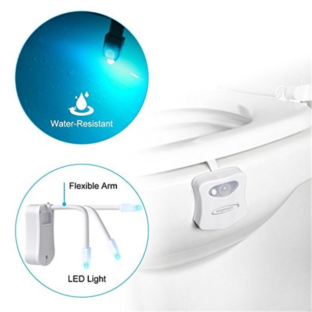 Toilet Bowl Motion Sensor LED Night Light 8 Colors Waterproof Seat