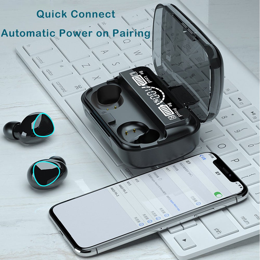Wireless Bluetooth Earbuds, SEGMART 2021 Upgraded Hands-free Calling Sweatproof In-Ear Headset Earphone with Charging Case for iPhone/Samsung & Smart Phones, I0359