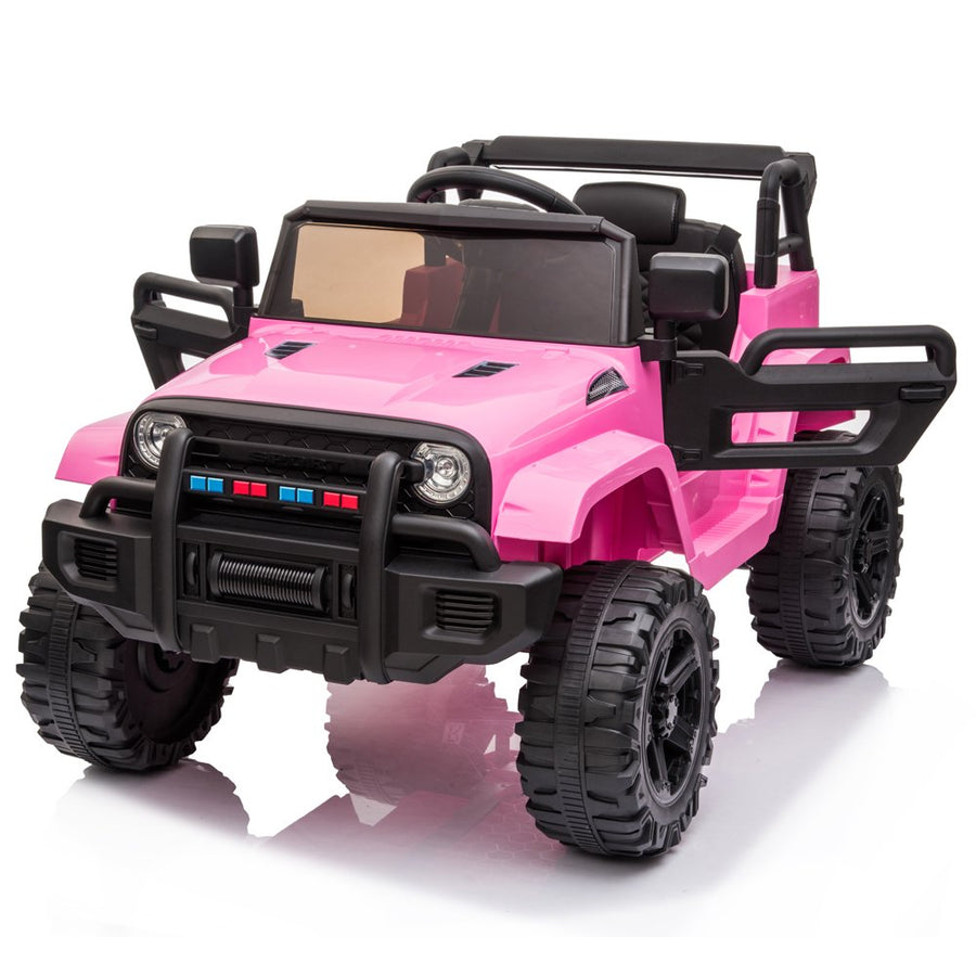 Kids Electric Ride on Car, Newest 12V Battery Powered Ride-on Toys w/ Parental Remote Control, LED Lights, 2 Openable Doors, Spring Suspension, MP3 Player, Electric Car for Kids for 3-5 Year