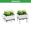Plastic Raised Garden Bed Kit, Planting Box Container Set of 4 for Indoor & Outdoor Use, Vegetables Raised Garden Bed Set with Legs for Flower Vegetable Grow, SS2240