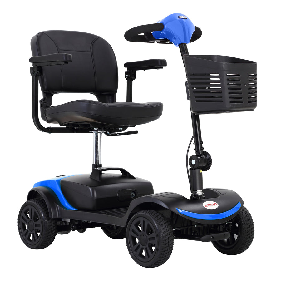 Segmart Motorized Scooter with 360° Swivel Seat, 4 Wheel Electric Mobility Scooter with Detachable Basket and Control Panel, Electric Medical Carts for Senior Handicapped Adults, Max Speed 5 mph, 265 lbs, SS549