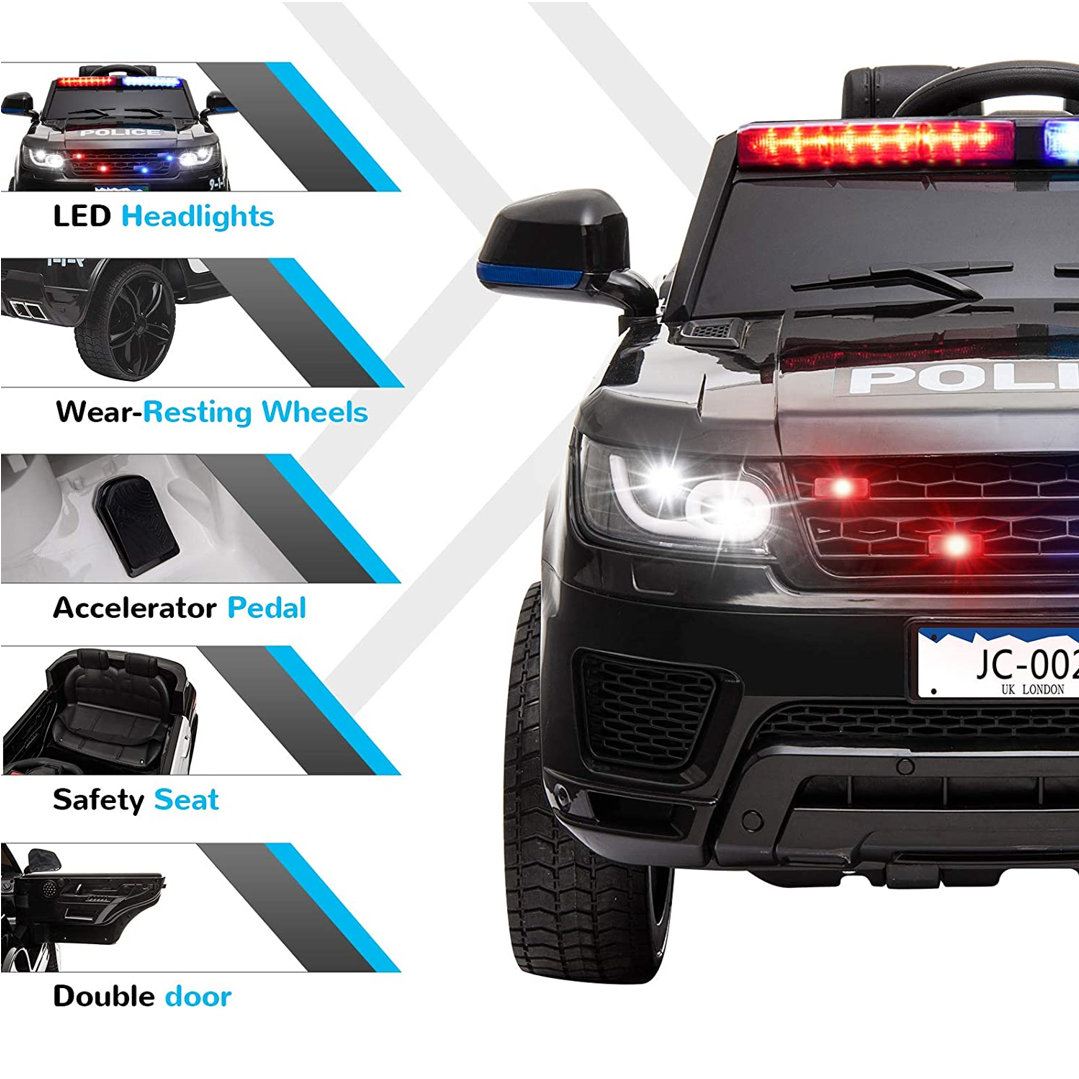 Battery Powered Police Ride on Toys, 12V Ride on Cars with Remote Cont ...