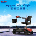 Segmart 4 Wheel Mobility Scooter, Heavy Duty Electric Motorized Scooters for Seniors, Long Travel Lightweight Compact Scooter with 360° Swivel Seat, Outdoor Power Scooter with Anti-Tip wheels, Blue, SS543