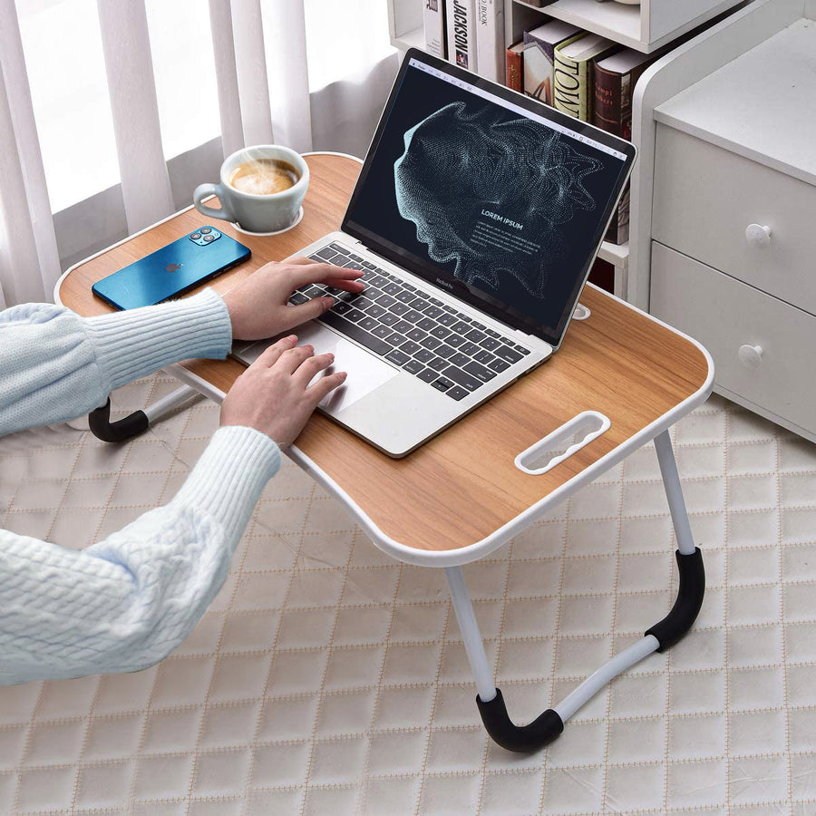 SEGMART Laptop Desk for Bed, Foldable Bed Tray Portable Lap Desks for