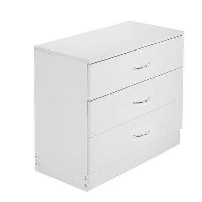 Dressers for Bedroom, Heavy Duty 3-Drawer Wood Chest of Drawers, Modern Storage Bedroom Chest for Kids Room, White Vertical Storage Cabinet for Bathroom, Closet, Entryway, Hallway, Nursery, L2026