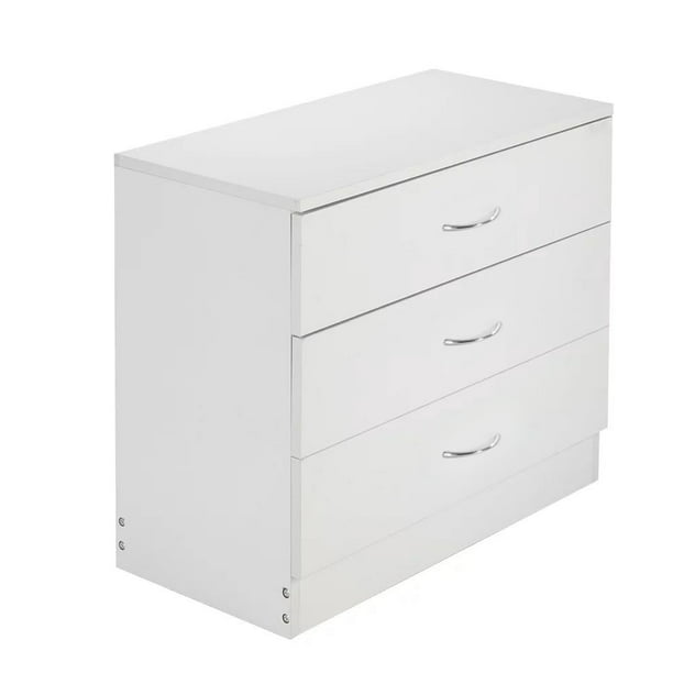 Dressers, Heavy Duty 3-Drawer Wood Chest of Drawers, Modern Storage Bedroom Chest for Kids Room, White Vertical Storage Cabinet for Bathroom, Closet, Entryway, Hallway, Nursery, L2018