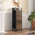 SEGMART Dresser Storage Tower, Vertical Fabric 4 Drawer Storage Unit for Small Spaces and Gaps, Metal Frame, Slim Storage Tower, for Living Room, Laundry, Closet, LLL3978