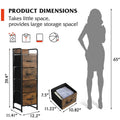 SEGMART Vertical Fabric 4 Drawer Dresser Storage Unit