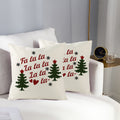 Christmas Throw Pillow Covers Set of 2, SEGMART Breathable Linen Throw Pillow Covers w/ Hidden Zipper, 18'' x 18'' Square Winter Christmas Decorative Pillowcase for Christmas Thanksgiving Day, S12325