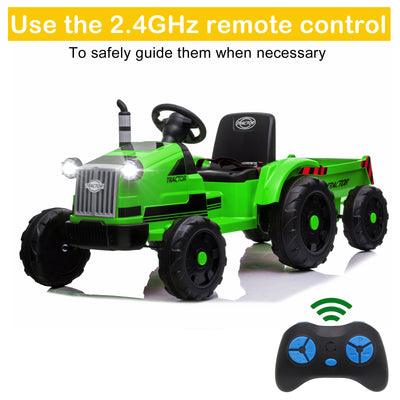 Segmart® Ride on Car Tractor Remote Control 12V Rechargeable Battery Motorized Vehicles for Kids